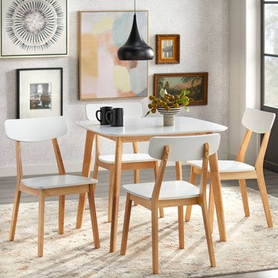 Perla Dining Table White/Natural - Buylateral