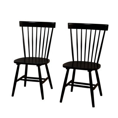 Set Of 2 Venice High Back Contemporary Windsor Dining Chairs - Buylateral