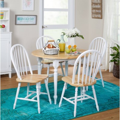5pc Double Drop Leaf Dining Set Wood - Buylateral