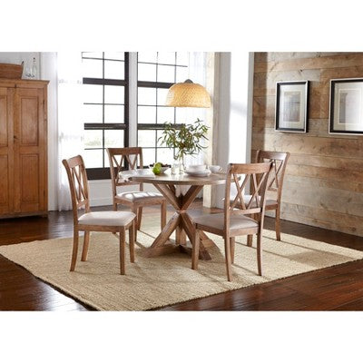 Charlotte Pedestal Dining Table Driftwood - Buylateral
