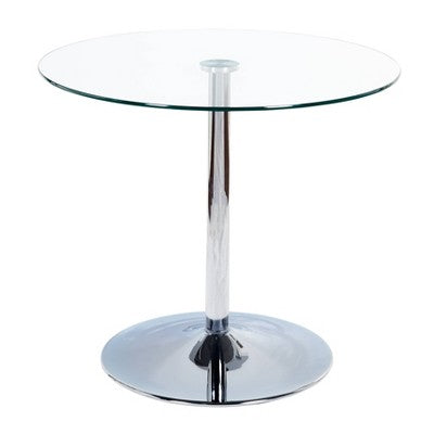 3pc Nora Round Pedestal Table Dining Set Gray/White - Buylateral