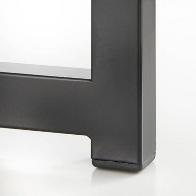 Era Round Contemporary End Table Gray/Black - Buylateral
