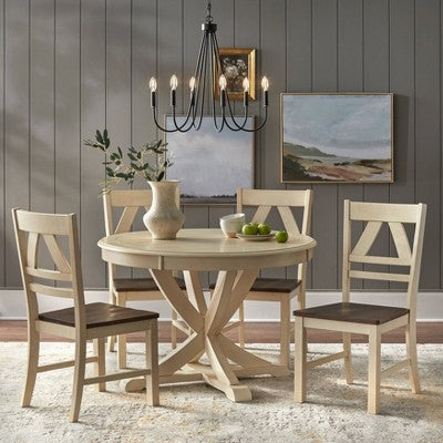 Set Of 2 Vintner Dining Chairs Antique White - Buylateral