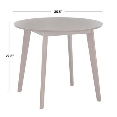Buylateral Tania Mid Century Modern Round Dining Table Walnut: Mid-Century Modern, Beech Wood Legs, Seats 4