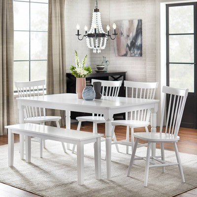 6pc Parma Rectangular Dining Set With Bench - Buylateral