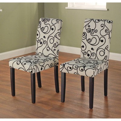 5Pc Elly Sophia Parson Dining Set Cream/Black - Buylateral
