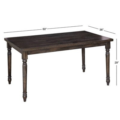 5pc Burntwood Dining Set Gray - Buylateral