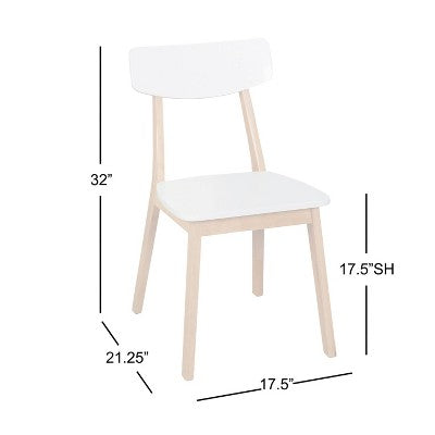 5pc Perla Dining Set White/Natural - Buylateral
