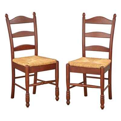 Set Of 2 Ladder Back Dining Chairs - Buylateral