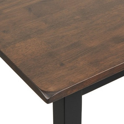 4pc Galena Counter Height Dining Set Walnut/Black - Buylateral