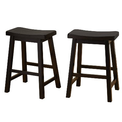 5pc Atmore Saddle Counter Height Dining Sets - Black - Buylateral