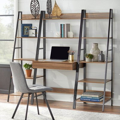 Denton Ladder Desk Walnut/Black - Buylateral