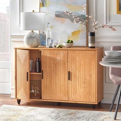  Messina 3 Door Buffet Natural Pine - Buylateral