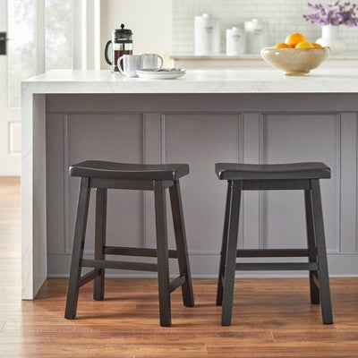  Set Of 2 24" Belfast Saddle Stools - Buylateral