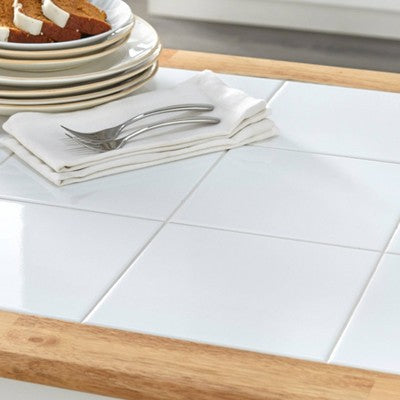  Tara Tile Top Dining Table White/Natural - Buylateral