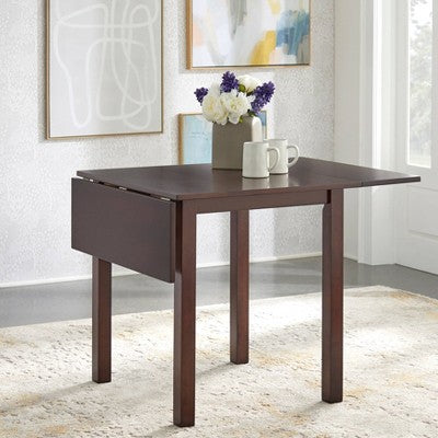  Austin Drop Leaf Extendable Dining Table Wood/Espresso - Buylateral