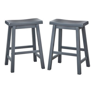  Set Of 2 24" Belfast Saddle Stools - Buylateral