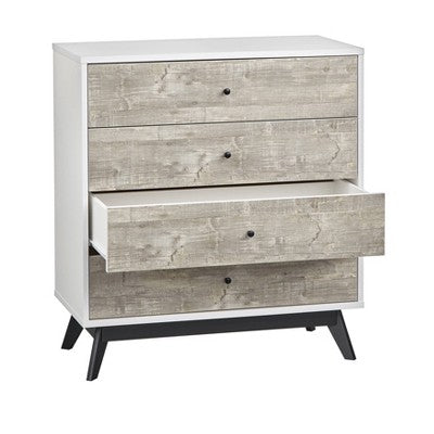  Crislana 4 Drawer Chest White/Weathered Gray - Buylateral