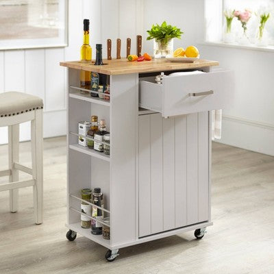  Lima Kitchen Cart Gray - Buylateral