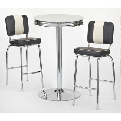  3pc Raleigh Retro Bar Height Pub Dining Set - Buylateral