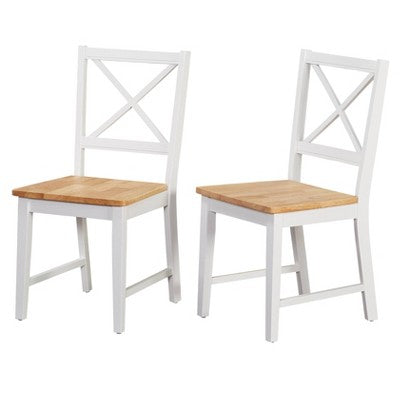  Set Of 2 Virginia Crossback Dining Chairs - Buylateral