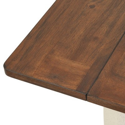  5pc Maryland Extendable Dining Table Set Walnut/White - Buylateral
