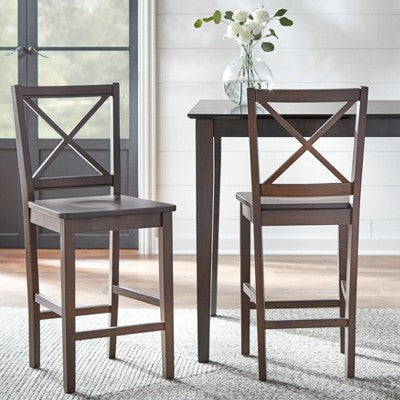  Set Of 2 24" Virginia Counter Height Barstools - Buylateral