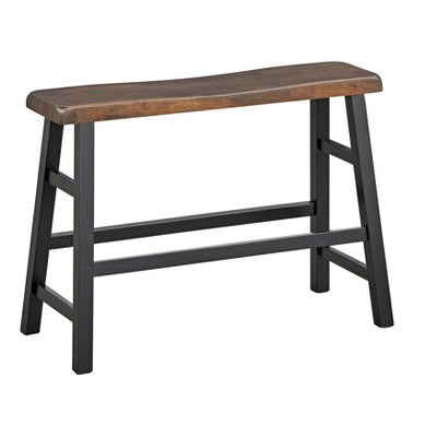  4pc Galena Counter Height Dining Set Walnut/Black - Buylateral