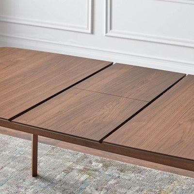  5pc Wave Rectangular Dining Set Walnut/Blue - Buylateral