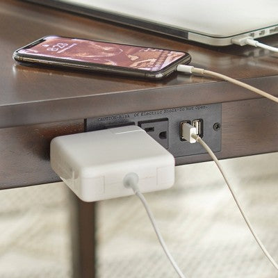  Ruston Rectangular Dining Table With USB Port - Buylateral