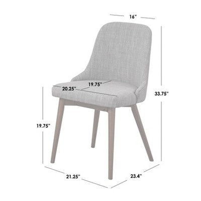  Buylateral Set Of 2 Saville Mid Century Modern Dining Chairs