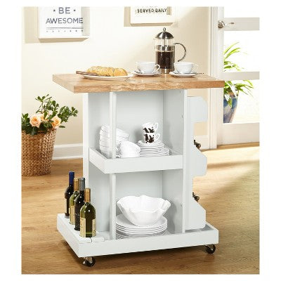  Hampton Kitchen Cart White - Buylateral