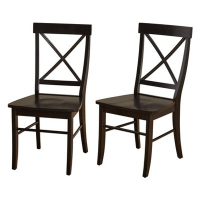  Set Of 2 Albury Cross Back Dining Chairs - Buylateral