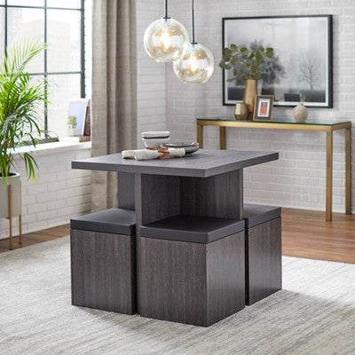  5pc Howard Dining Set With Storage Ottoman - Buylateral