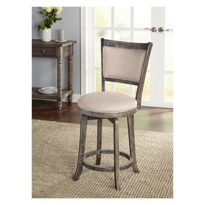  French Country Swivel Counter Height Barstool - Buylateral