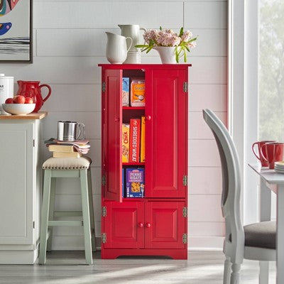  Tall Storage Cabinet Red - Buylateral