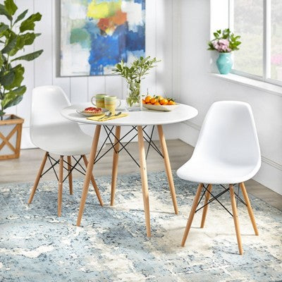  Set Of 2 Elba Dining Chairs White/Natural - Buylateral