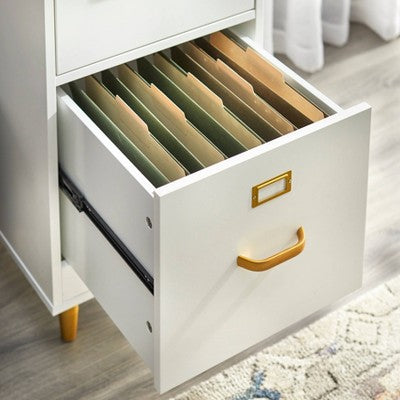  Dixie 4 Drawer Filing Cabinet White - Buylateral
