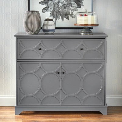  Dawson Circle Front Buffet Cabinet Charcoal Gray - Buylateral