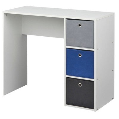  Student Writing Desk With 3 Fabric Bins - Buylateral