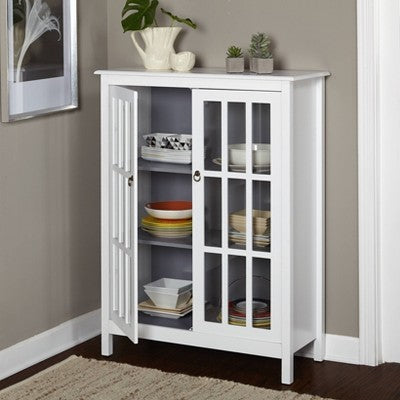  Portland Tall Cabinet White/Gray - Buylateral