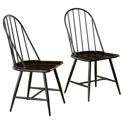  5pc Sheffield Dining Set Black/Driftwood - Buylateral