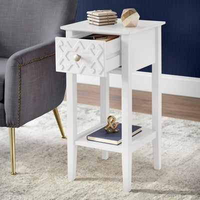  Raya End Table White - Buylateral