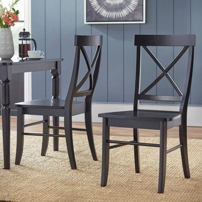  Set Of 2 Albury Cross Back Dining Chairs - Buylateral