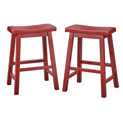  Set Of 2 24" Belfast Saddle Stools - Buylateral