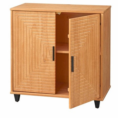  Messina 2 Door Cabinet Natural Pine - Buylateral