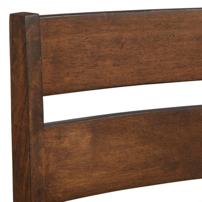  Buylateral Set Of 2 Mandeville Solid Wood Dining Chair Brown: Rubberwood Frame, Farmhouse Style, Armless Design
