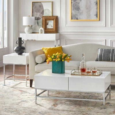  Lewis Modern Sofa Table White - Buylateral