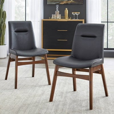  3pc Vance Dining Set Walnut/Black - Buylateral