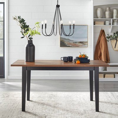  5pc Sheffield Dining Set Black/Driftwood - Buylateral